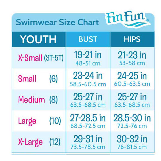 Fin Fun Size Chart