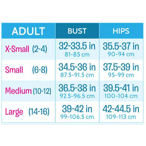 Fin Fun Size Chart