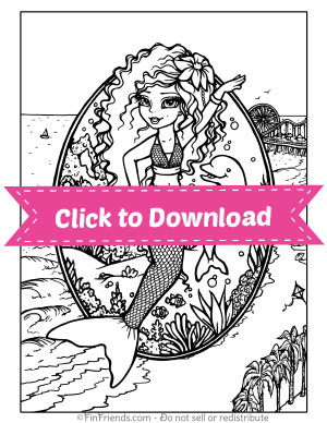 free printable mermaid coloring page
