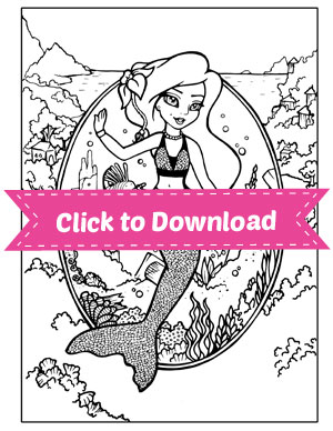free printable mermaid coloring page