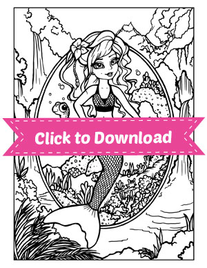 free mermaid coloring page