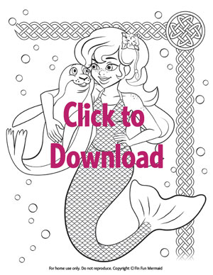 mermaid coloring page