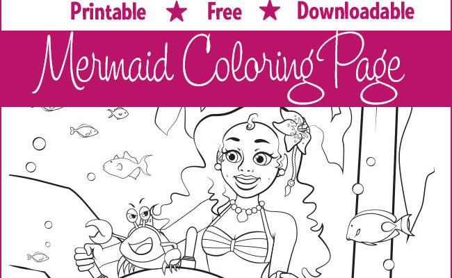 Free Mermaid Coloring Page – Destiny