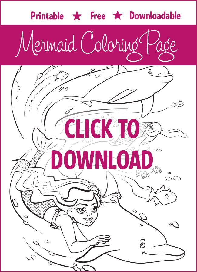 mermaid coloring page