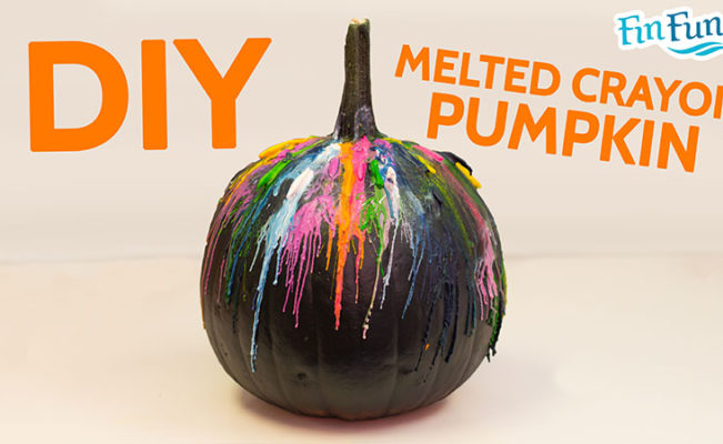 DIY Melted Crayon Halloween Pumpkin