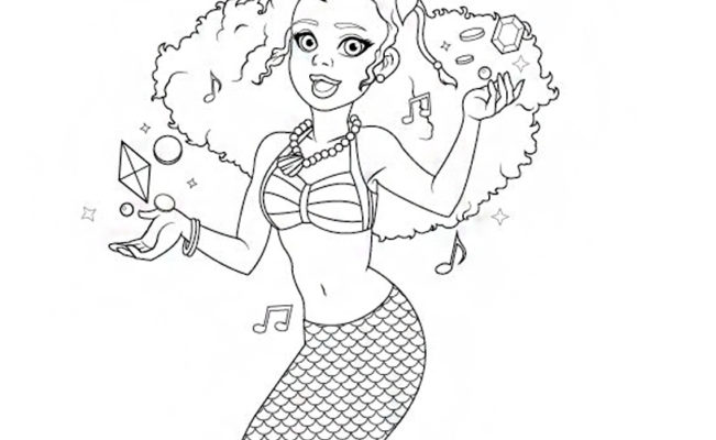 Mermaiden Destiny and FinFriend Frank Coloring Page