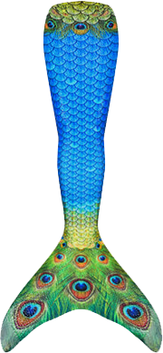 Sapphire Peacock Mermaid Tail