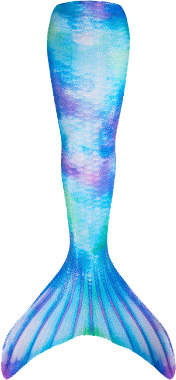 Watercolor Waves Mermaid Tail