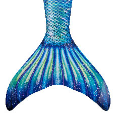 Aqua blue-green mermaid fins for mermaid tails Monarch style —ready to ship!