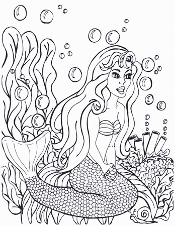 Free Mermaid Coloring Pages – FinFriends