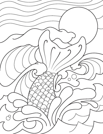 Free Mermaid Coloring Pages | FinFriends