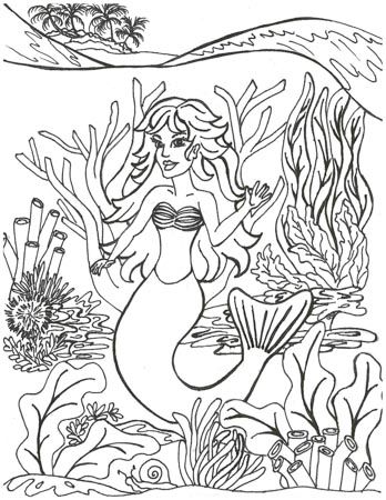 Free Mermaid Coloring Pages – FinFriends